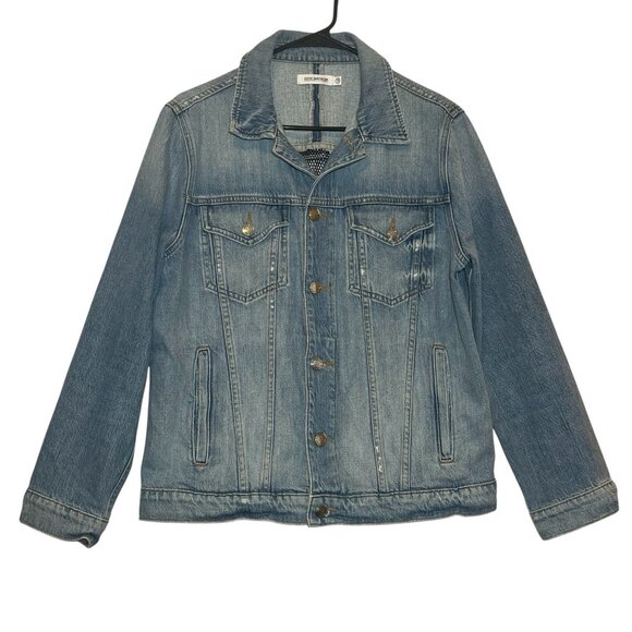 Good American Jackets & Blazers - Good American Women’s Denim Jacket Size 2/3 Medium/ Large Blue Letter A Cotton